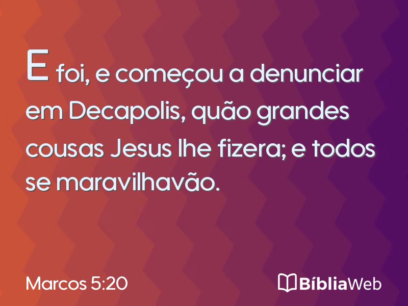 Marcos 5:20 em imagem para compartilhar