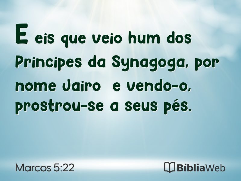 Marcos 5:22 em imagem para compartilhar