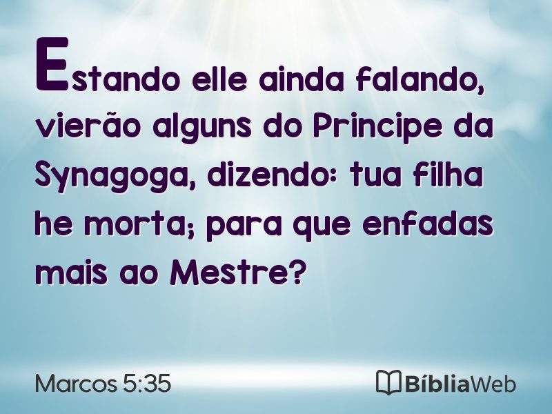 Marcos 5:35 em imagem para compartilhar