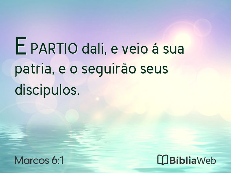 Marcos 6:1 em imagem para compartilhar