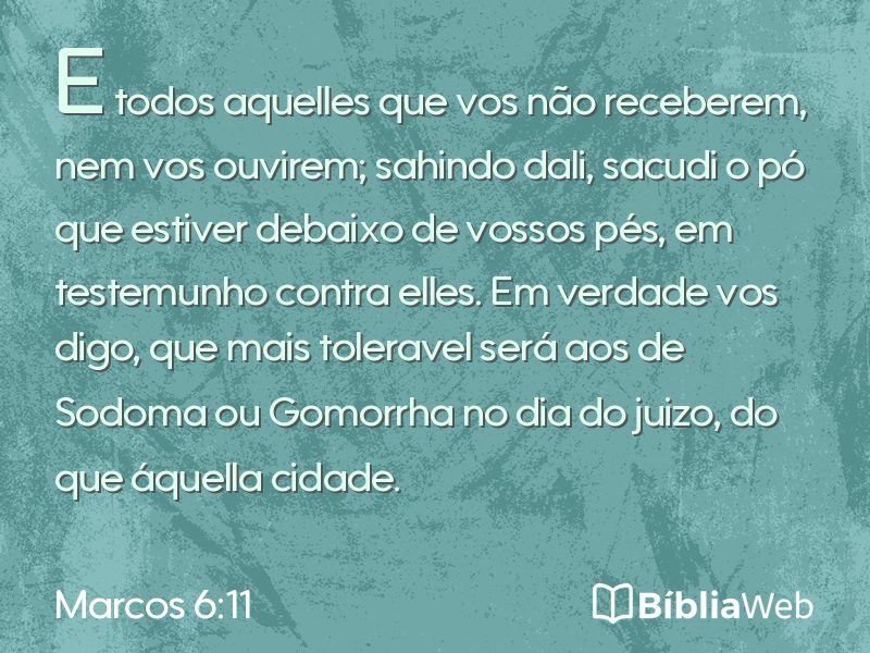 Marcos 6:11 em imagem para compartilhar