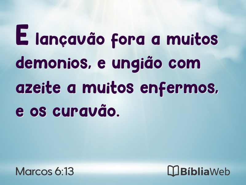 Marcos 6:13 em imagem para compartilhar