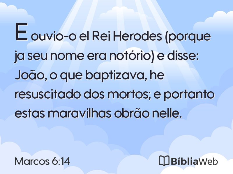 Marcos 6:14 em imagem para compartilhar