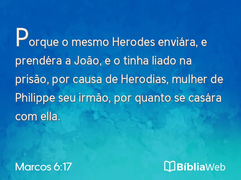Marcos 6:17 em imagem para compartilhar