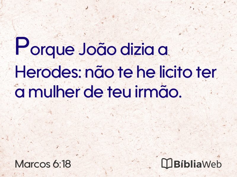 Marcos 6:18 em imagem para compartilhar