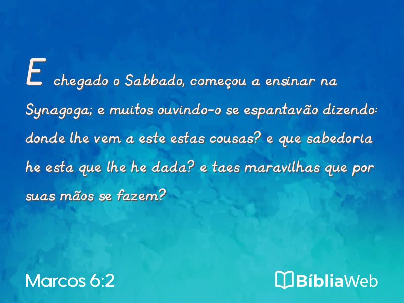 Marcos 6:2 em imagem para compartilhar
