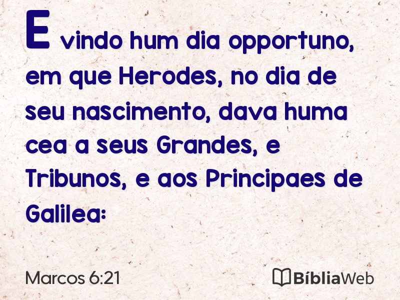 Marcos 6:21 em imagem para compartilhar