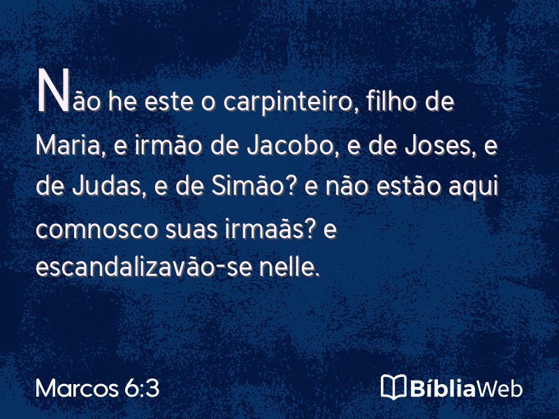 Marcos 6:3 em imagem para compartilhar