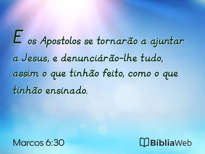 Marcos 6:30 em imagem para compartilhar