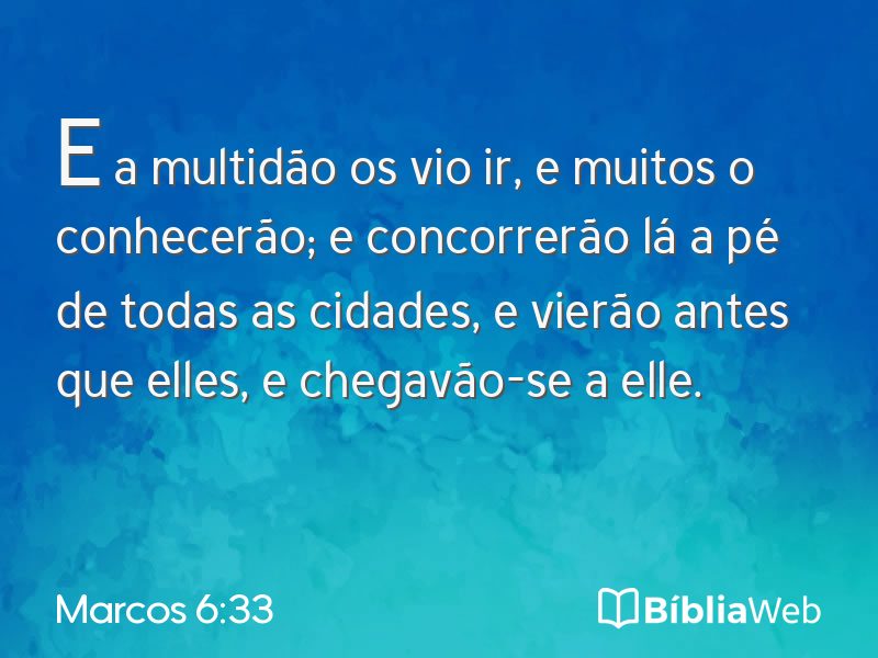 Marcos 6:33 em imagem para compartilhar