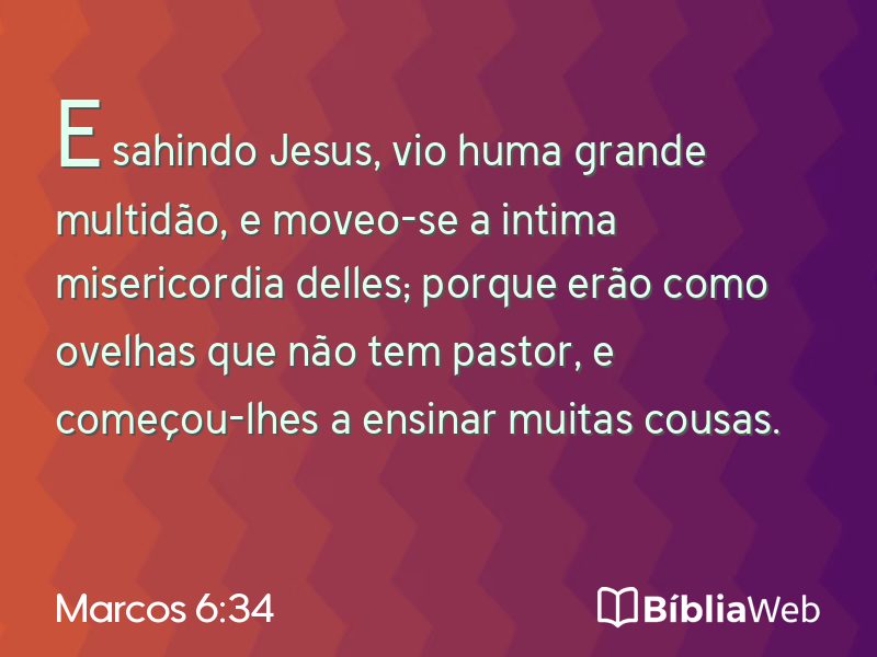 Marcos 6:34 em imagem para compartilhar