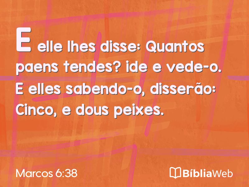 Marcos 6:38 em imagem para compartilhar