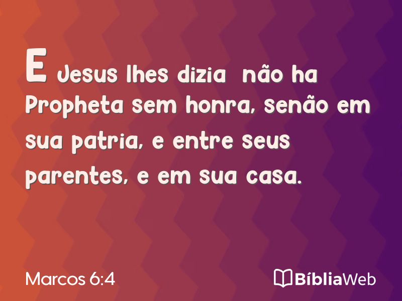 Marcos 6:4 em imagem para compartilhar