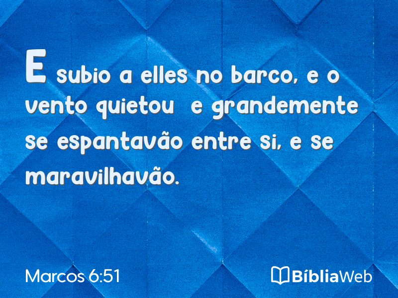Marcos 6:51 em imagem para compartilhar