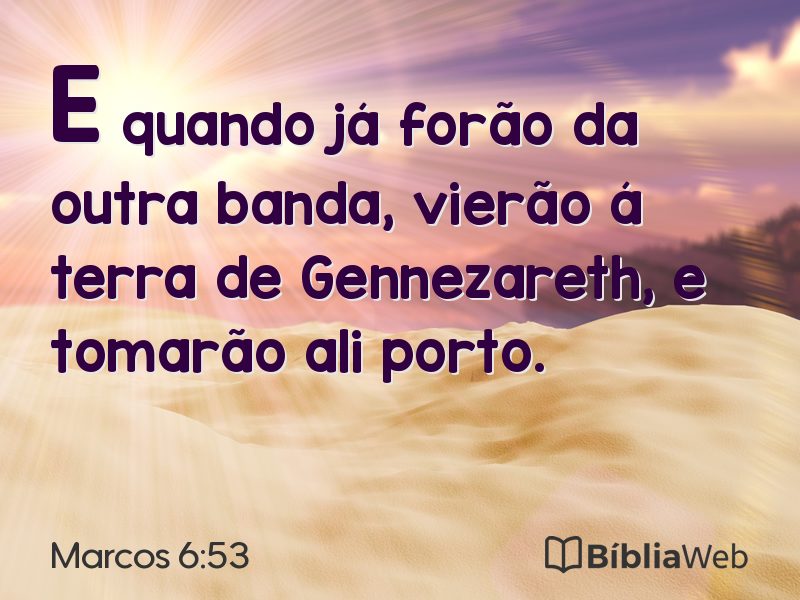 Marcos 6:53 em imagem para compartilhar