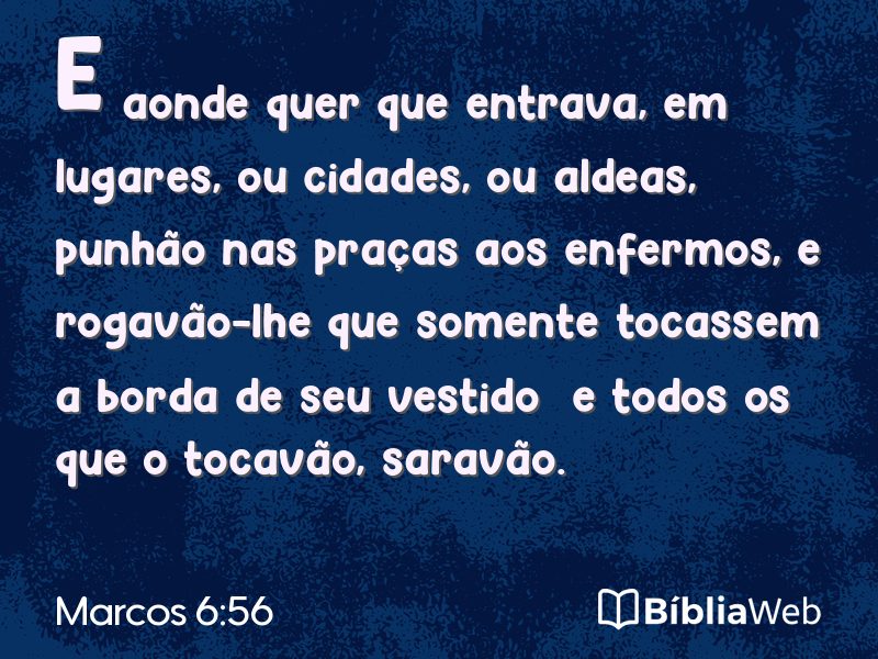 Marcos 6:56 em imagem para compartilhar