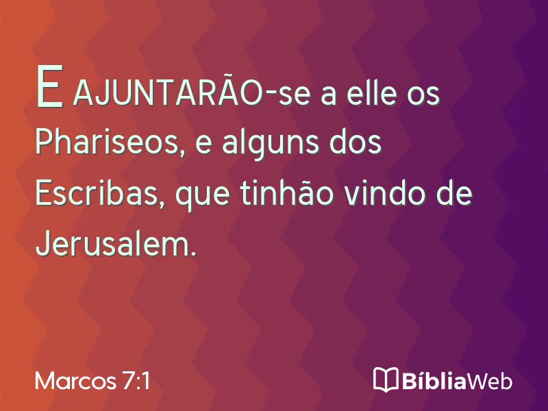 Marcos 7:1 em imagem para compartilhar