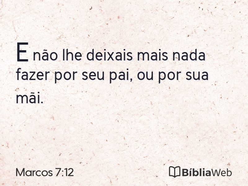 Marcos 7:12 em imagem para compartilhar