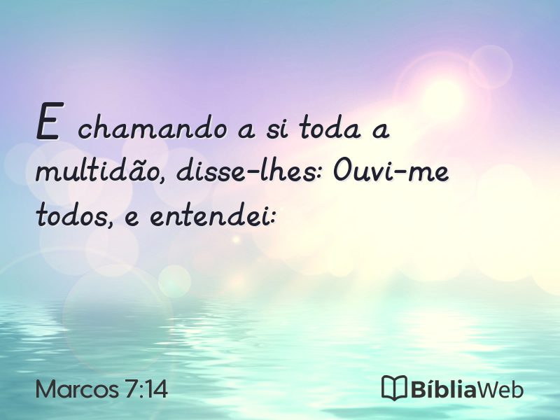 Marcos 7:14 em imagem para compartilhar