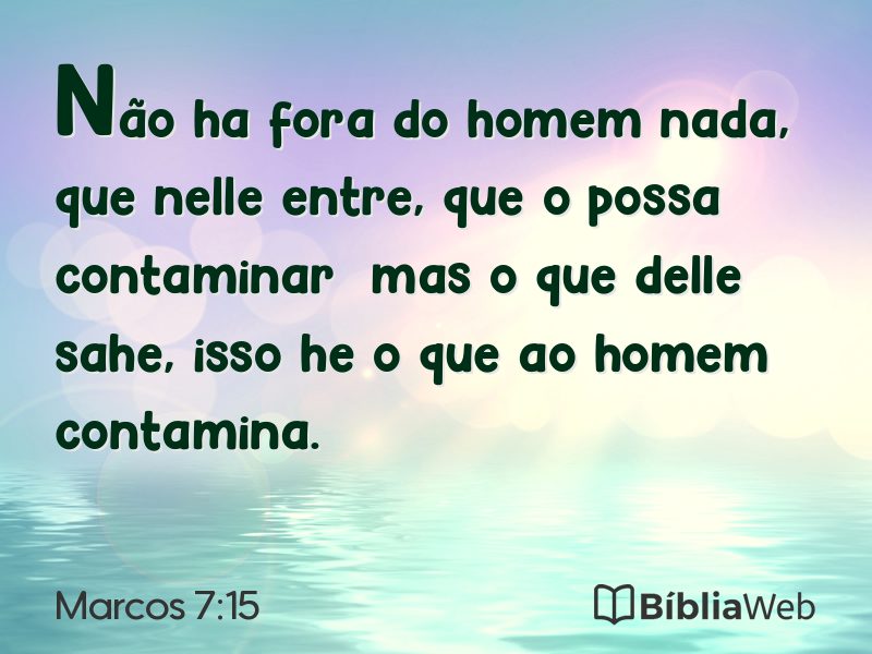 Marcos 7:15 em imagem para compartilhar