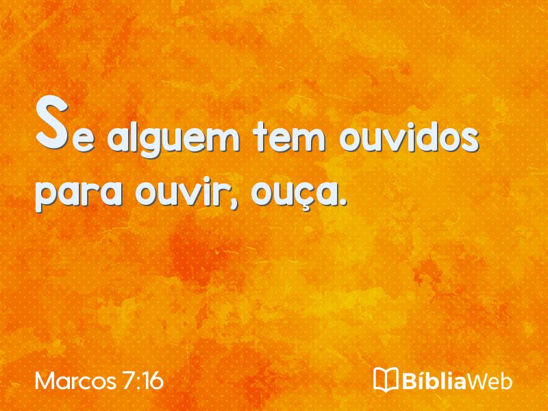 Marcos 7:16 em imagem para compartilhar