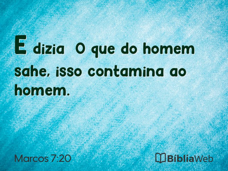 Marcos 7:20 em imagem para compartilhar