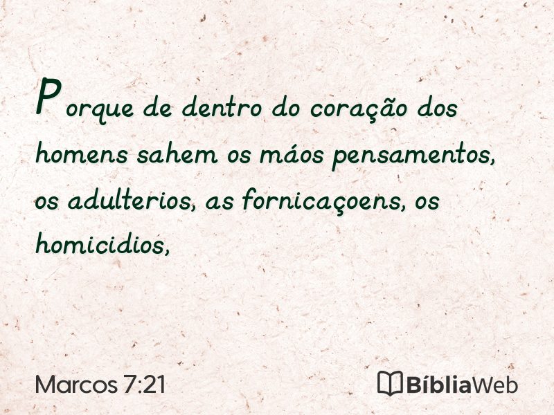 Marcos 7:21 em imagem para compartilhar