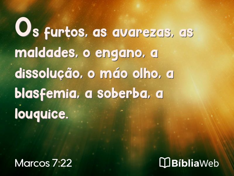 Marcos 7:22 em imagem para compartilhar