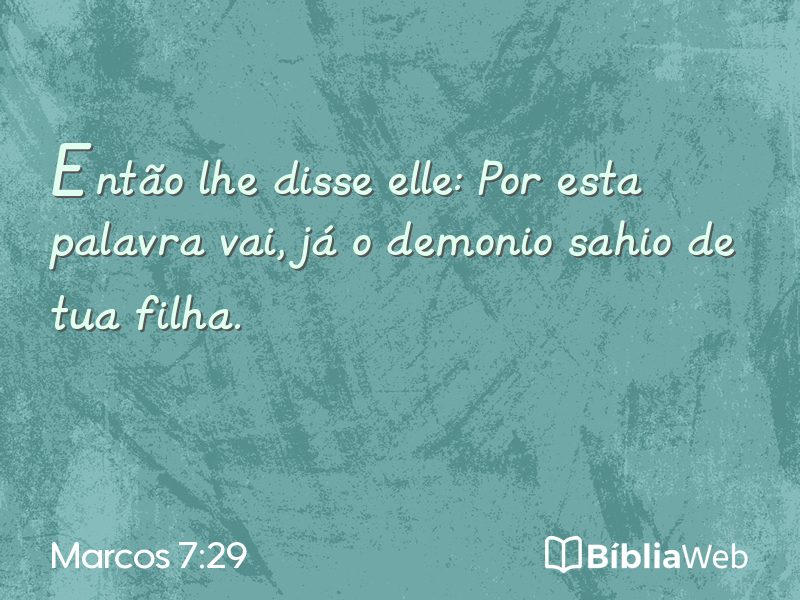 Marcos 7:29 em imagem para compartilhar