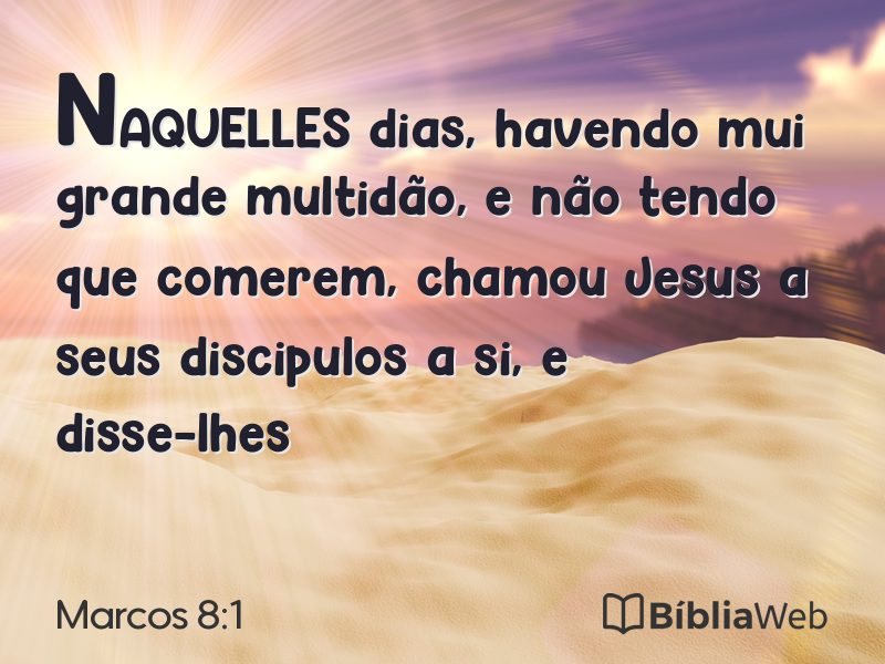 Marcos 8:1 em imagem para compartilhar