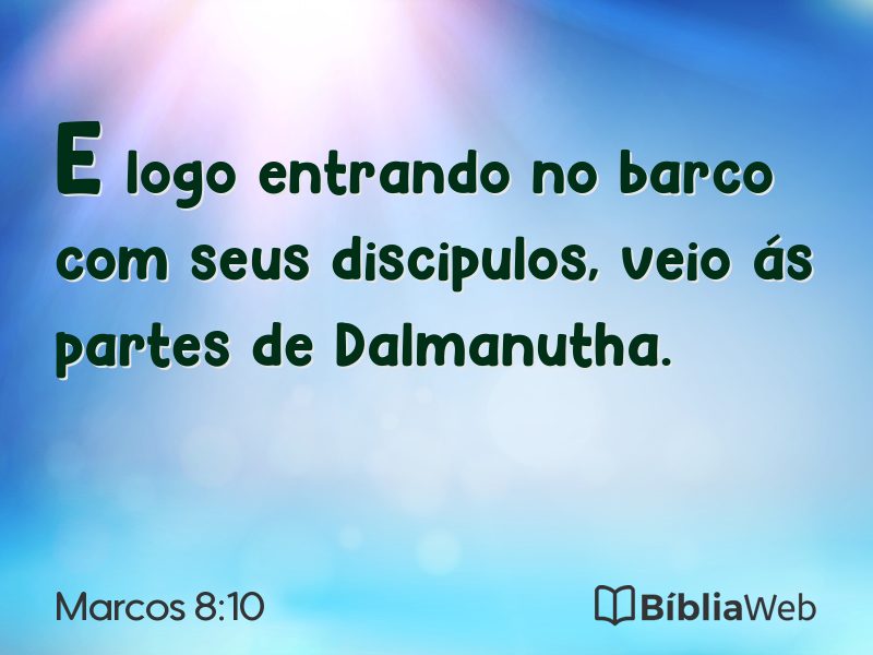 Marcos 8:10 em imagem para compartilhar
