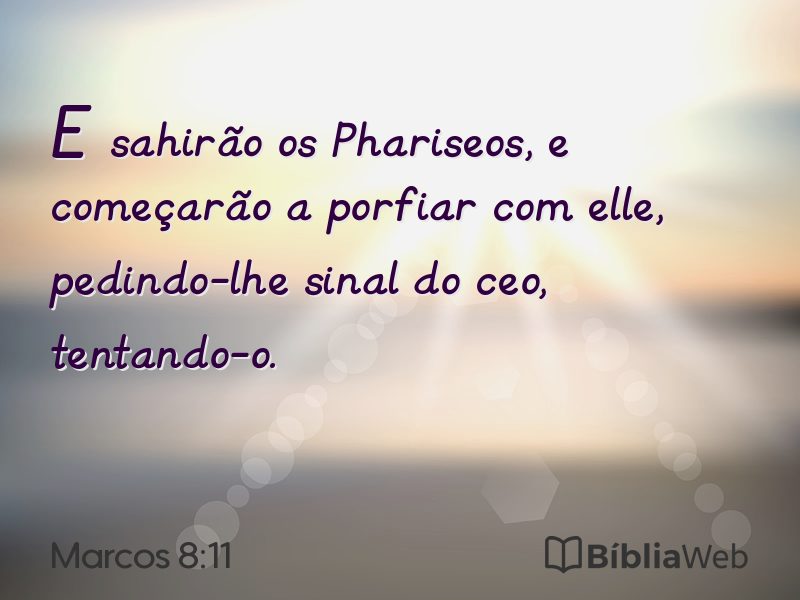 Marcos 8:11 em imagem para compartilhar