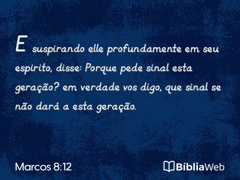 Marcos 8:12 em imagem para compartilhar