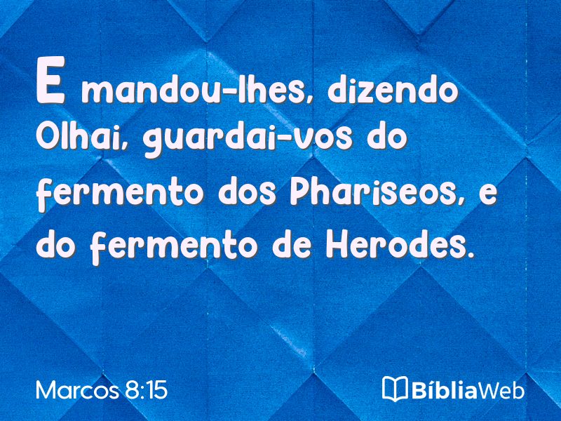 Marcos 8:15 em imagem para compartilhar