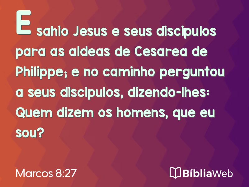 Marcos 8:27 em imagem para compartilhar