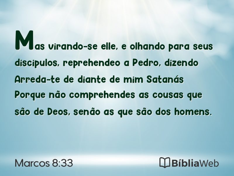 Marcos 8:33 em imagem para compartilhar