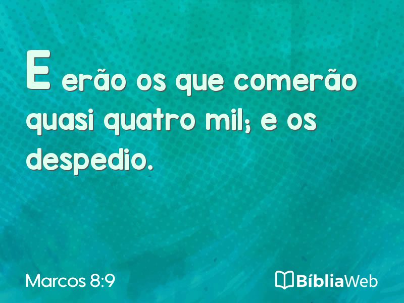 Marcos 8:9 em imagem para compartilhar