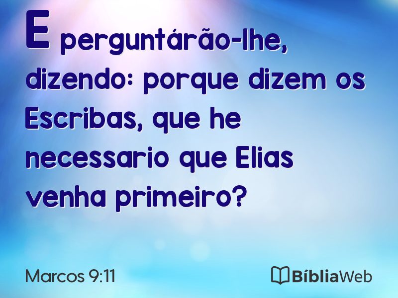 Marcos 9:11 em imagem para compartilhar