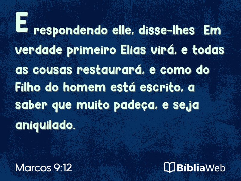 Marcos 9:12 em imagem para compartilhar