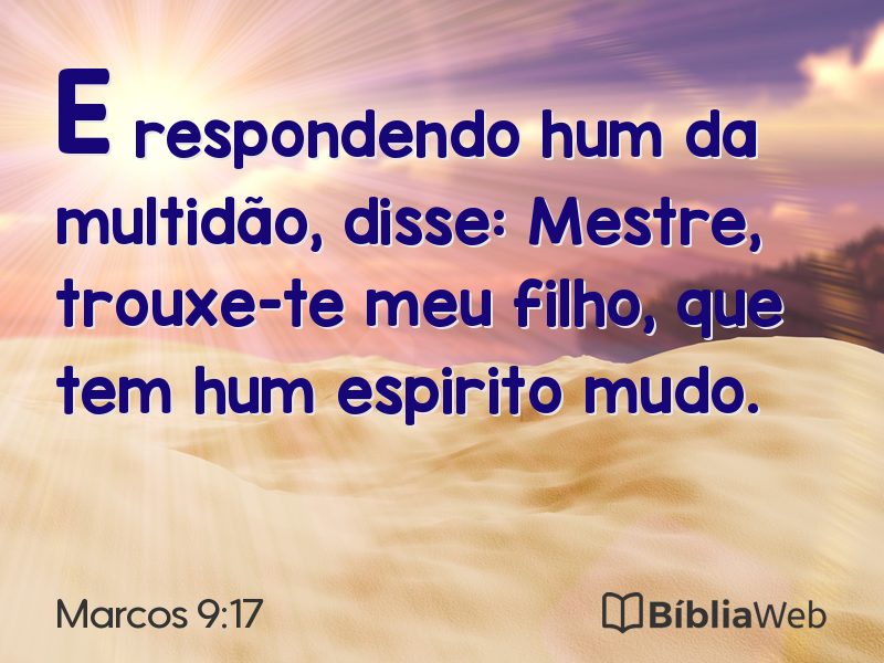 Marcos 9:17 em imagem para compartilhar