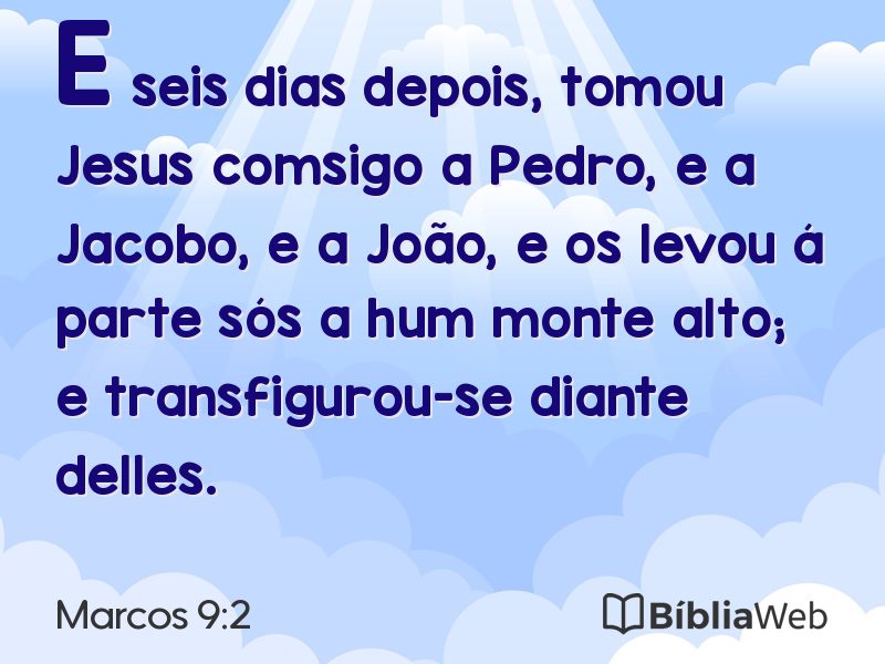 Marcos 9:2 em imagem para compartilhar