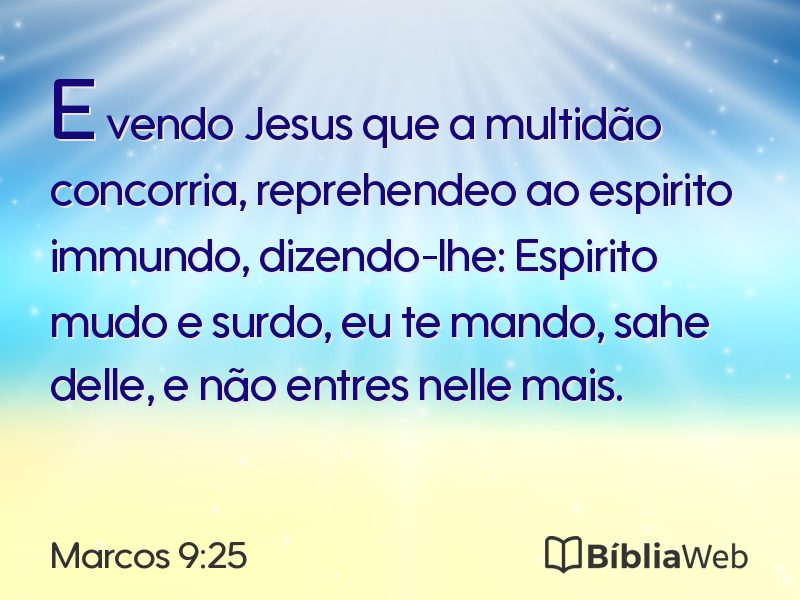 Marcos 9:25 em imagem para compartilhar