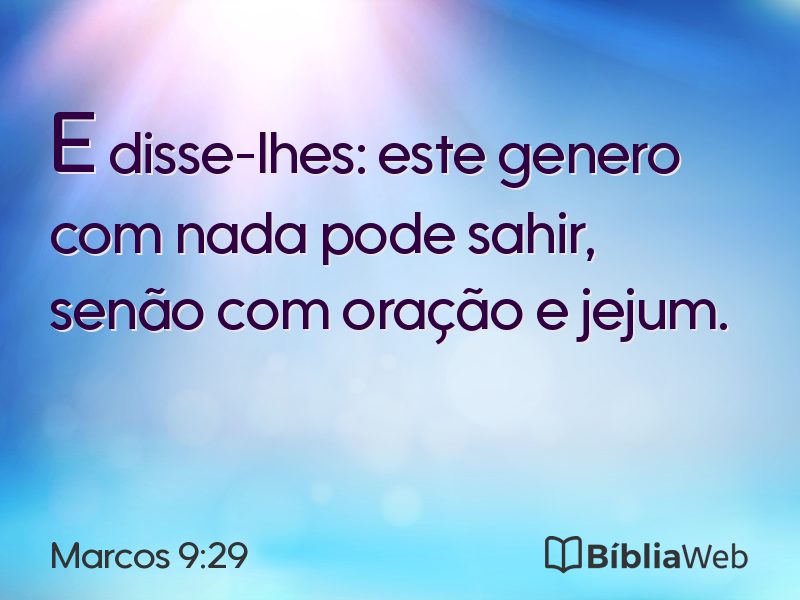 Marcos 9:29 em imagem para compartilhar