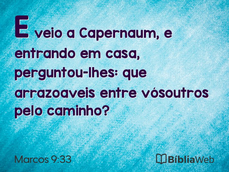Marcos 9:33 em imagem para compartilhar