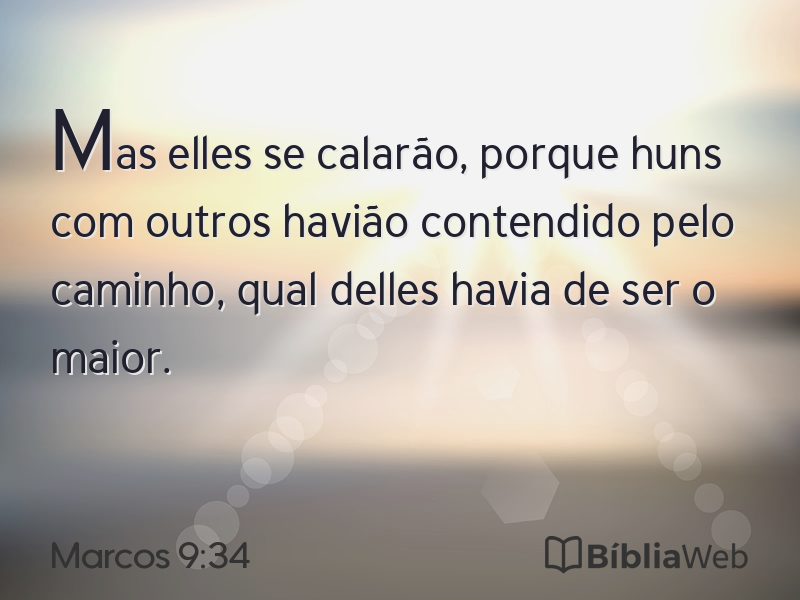 Marcos 9:34 em imagem para compartilhar