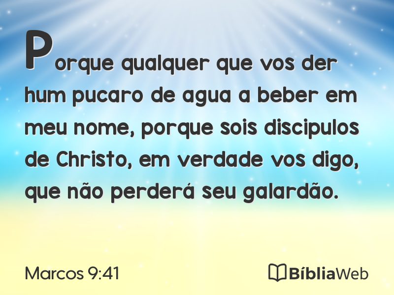 Marcos 9:41 em imagem para compartilhar