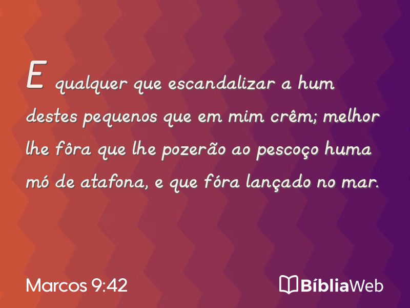 Marcos 9:42 em imagem para compartilhar