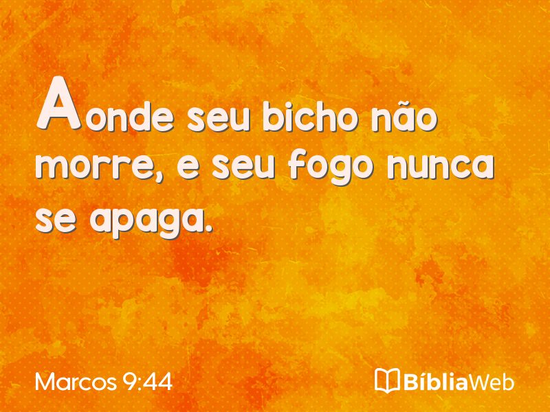 Marcos 9:44 em imagem para compartilhar