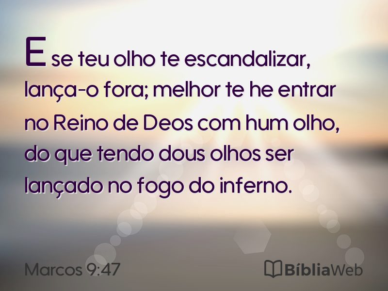 Marcos 9:47 em imagem para compartilhar
