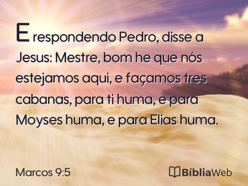Marcos 9:5 em imagem para compartilhar